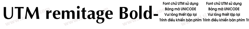 UTM remitage Bold字体转换